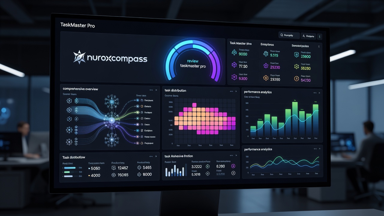 TaskMaster Pro comprehensive dashboard view for enterprise users